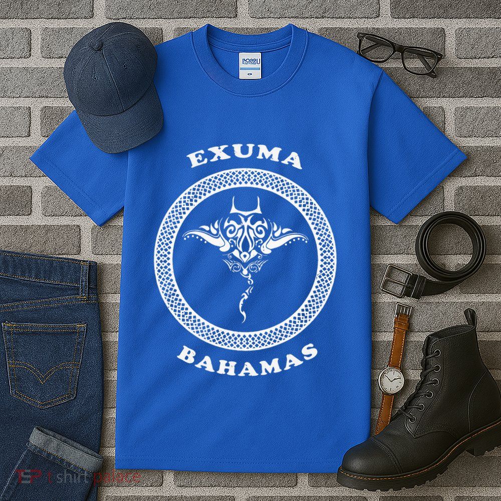 Exuma Islandsbahamas Tribal Stingray Vacation Tall T-Shirt