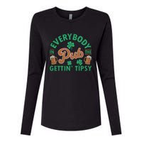 Everybody In The Pub Getting Tipsy Funny St Patrick's Day Womens Cotton Relaxed Long Sleeve T-Shirt