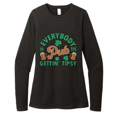 Everybody In The Pub Getting Tipsy Funny St Patrick's Day Womens CVC Long Sleeve Shirt