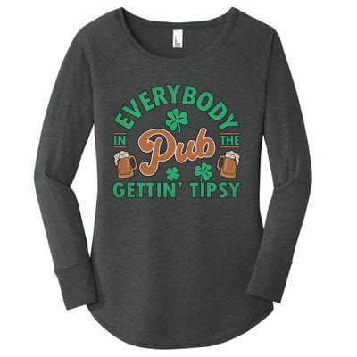 Everybody In The Pub Getting Tipsy Funny St Patrick's Day Women's Perfect Tri Tunic Long Sleeve Shirt