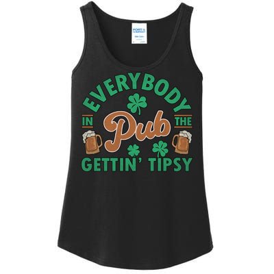 Everybody In The Pub Getting Tipsy Funny St Patrick's Day Ladies Essential Tank