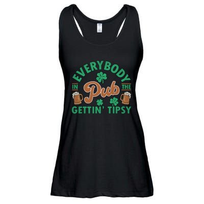 Everybody In The Pub Getting Tipsy Funny St Patrick's Day Ladies Essential Flowy Tank