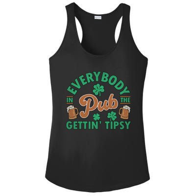 Everybody In The Pub Getting Tipsy Funny St Patrick's Day Ladies PosiCharge Competitor Racerback Tank