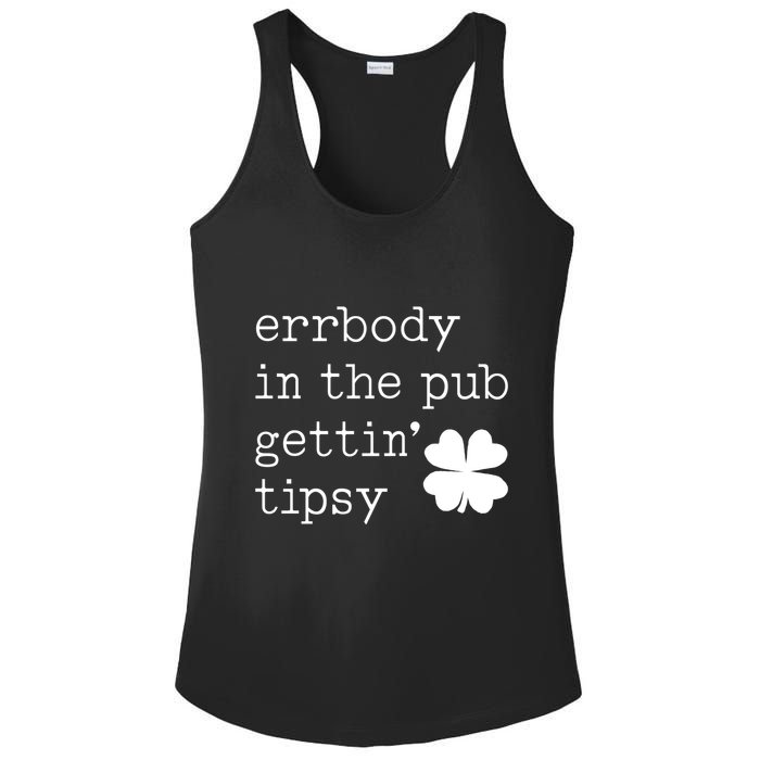 Errbody In The Pub Getting Tipsy St Patricks Day Ladies PosiCharge Competitor Racerback Tank
