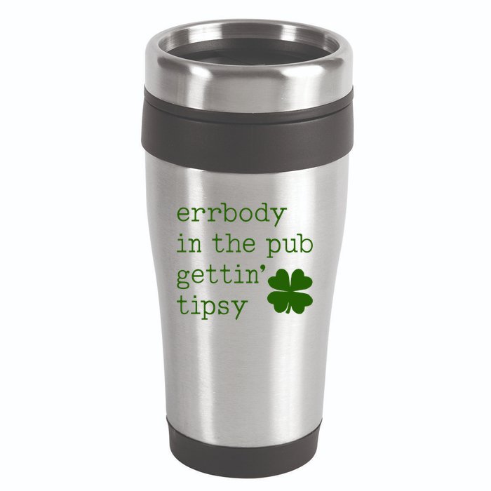 Errbody In The Pub Getting Tipsy St Patricks Day 16oz Travel Tumbler