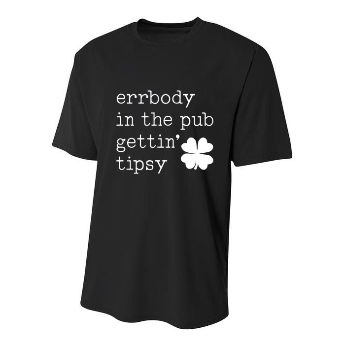 Errbody In The Pub Getting Tipsy St Patricks Day Youth Performance Sprint T-Shirt
