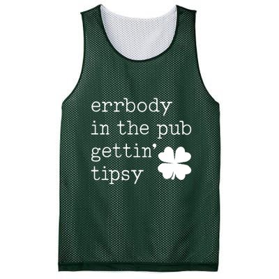 Errbody In The Pub Getting Tipsy St Patricks Day Mesh Reversible Basketball Jersey Tank