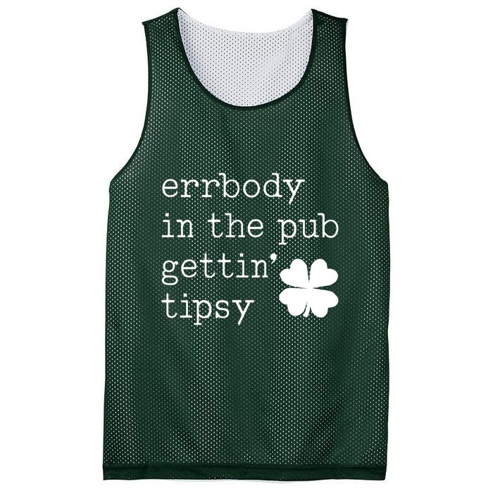 Errbody In The Pub Getting Tipsy St Patricks Day Mesh Reversible Basketball Jersey Tank