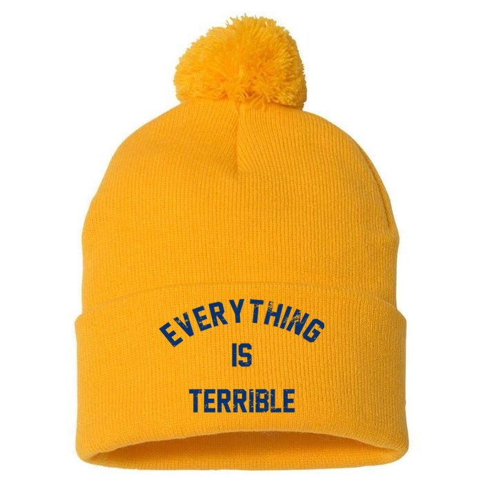 Everything Is Terrible Pom Pom 12in Knit Beanie