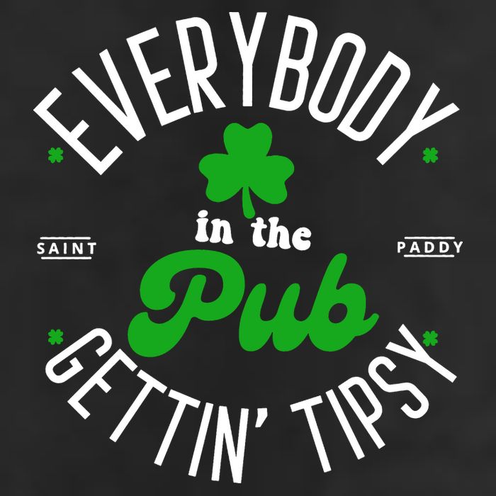 Everybody In The Pub Getting Tipsy Saint Paddy St. Patrick's Day 25L Jumbo Tote