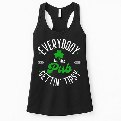Everybody In The Pub Getting Tipsy Saint Paddy St. Patrick's Day Womens Tank Top