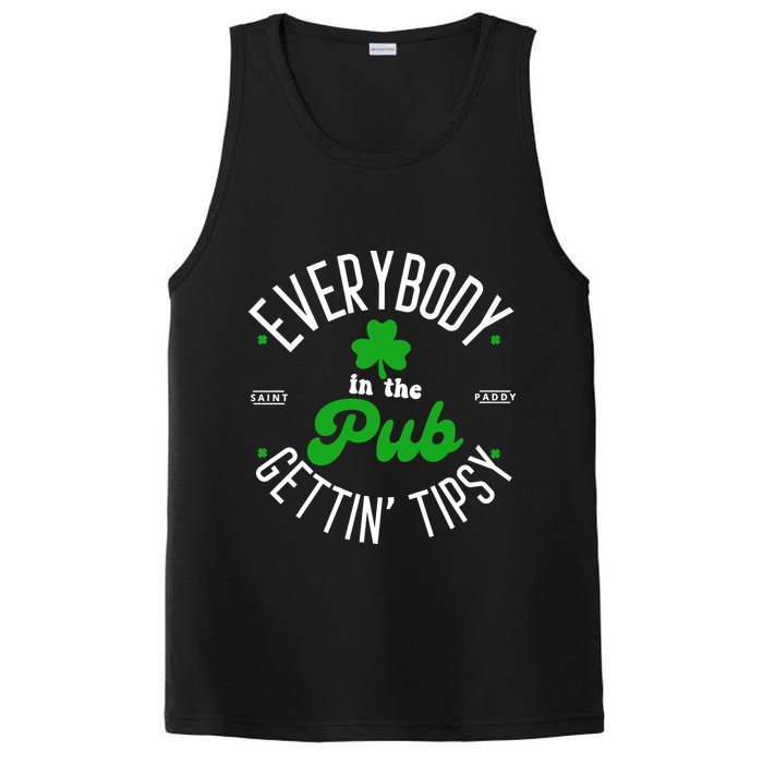 Everybody In The Pub Getting Tipsy Saint Paddy St. Patrick's Day PosiCharge Competitor Tank
