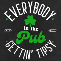 Everybody In The Pub Getting Tipsy Saint Paddy St. Patrick's Day Microfiber Hand Towel