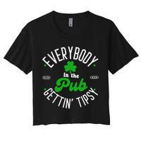 Everybody In The Pub Getting Tipsy Saint Paddy St. Patrick's Day Crop Top