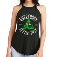 Everybody In The Pub Getting Tipsy Saint Paddy St. Patrick's Day Women's Perfect Tri Rocker Tank
