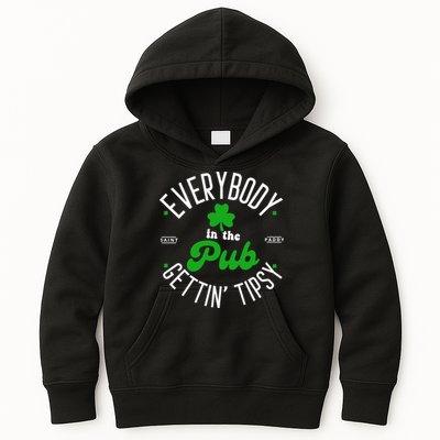 Everybody In The Pub Getting Tipsy Saint Paddy St. Patrick's Day Kids Hoodie