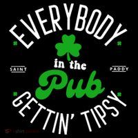 Everybody In The Pub Getting Tipsy Saint Paddy St. Patrick's Day Short Acrylic Beanie