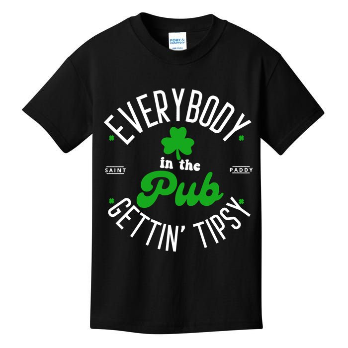 Everybody In The Pub Getting Tipsy Saint Paddy St. Patrick's Day Kids T-Shirt