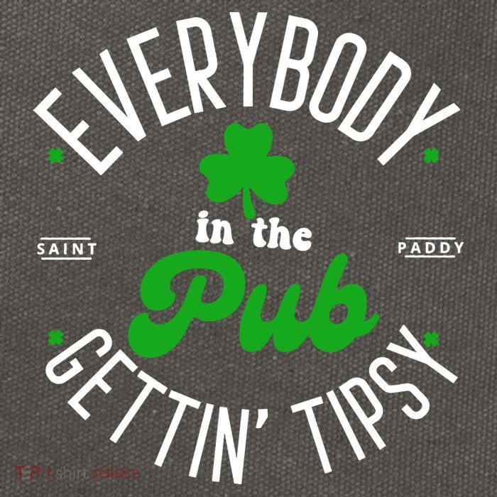 Everybody In The Pub Getting Tipsy Saint Paddy St. Patrick's Day Cotton Canvas Backpack