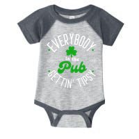 Everybody In The Pub Getting Tipsy Saint Paddy St. Patrick's Day Infant Baby Jersey Bodysuit