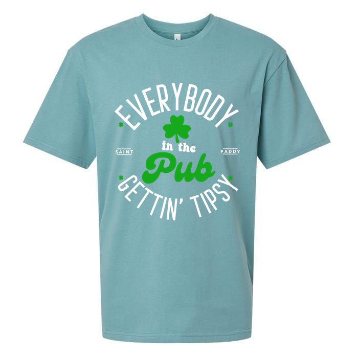 Everybody In The Pub Getting Tipsy Saint Paddy St. Patrick's Day Sueded Cloud Jersey T-Shirt