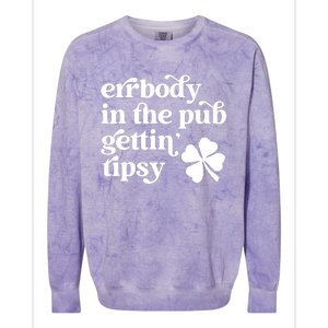 Errbody In The Pub Getting Tipsy St Patricks Day Drinking Colorblast Crewneck Sweatshirt