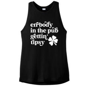 Errbody In The Pub Getting Tipsy St Patricks Day Drinking Ladies PosiCharge Tri-Blend Wicking Tank