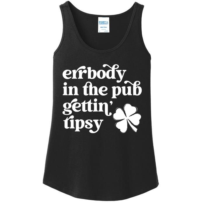 Errbody In The Pub Getting Tipsy St Patricks Day Drinking Ladies Essential Tank