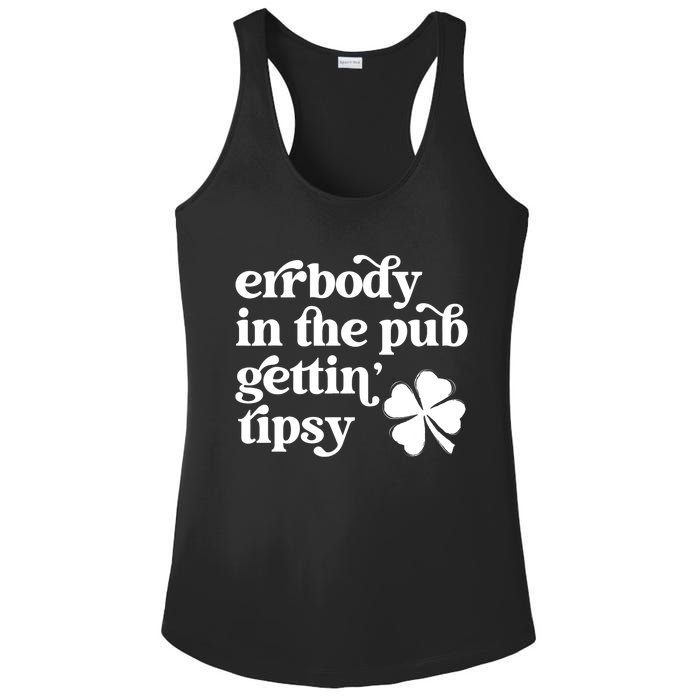 Errbody In The Pub Getting Tipsy St Patricks Day Drinking Ladies PosiCharge Competitor Racerback Tank