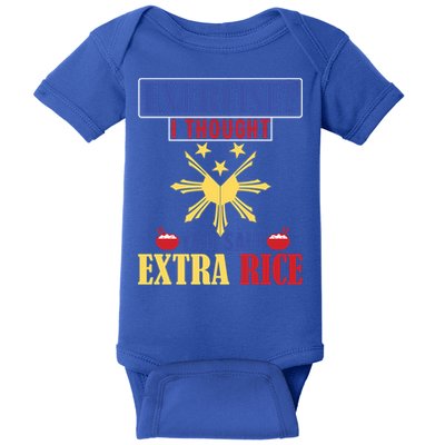 Exercise ? I Thought You Said Extra Rice Philippine Filipino Cool Gift Baby Bodysuit