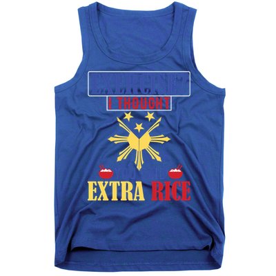 Exercise ? I Thought You Said Extra Rice Philippine Filipino Cool Gift Tank Top