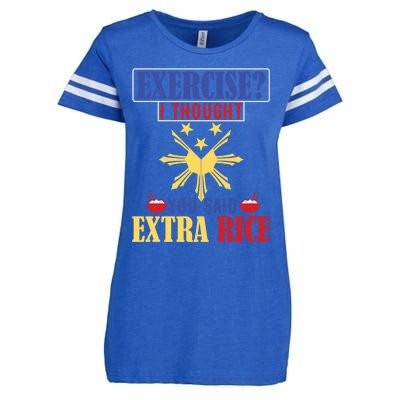 Exercise ? I Thought You Said Extra Rice Philippine Filipino Cool Gift Enza Ladies Jersey Football T-Shirt