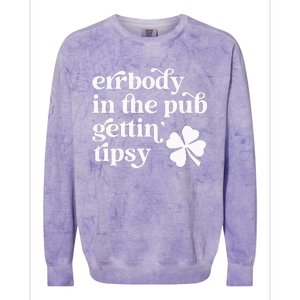 Errbody In The Pub Getting Tipsy St Patricks Day Drinking Colorblast Crewneck Sweatshirt