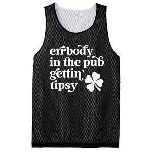 Errbody In The Pub Getting Tipsy St Patricks Day Drinking Mesh Reversible Basketball Jersey Tank