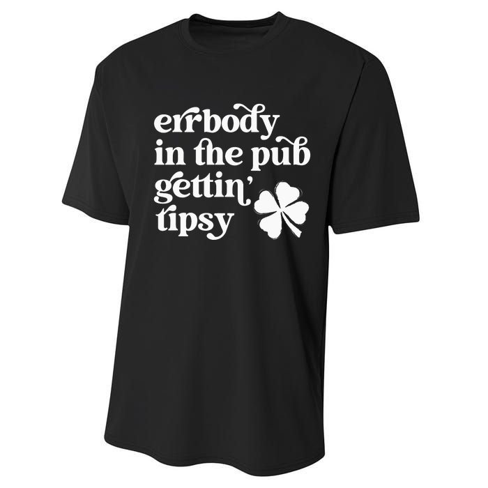 Errbody In The Pub Getting Tipsy St Patricks Day Drinking Performance Sprint T-Shirt