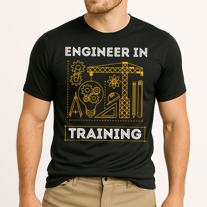 Engineer In Training Future Engineer Holding Engineering Cooling Performance Crew T-Shirt