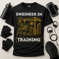 Engineer In Training Future Engineer Holding Engineering Cooling Performance Crew T-Shirt