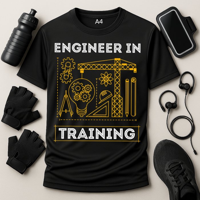 Engineer In Training Future Engineer Holding Engineering Cooling Performance Crew T-Shirt