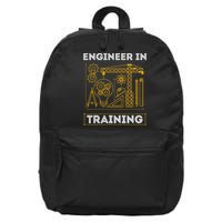 Engineer In Training Future Engineer Holding Engineering 16 in Basic Backpack