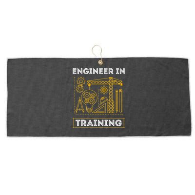 Engineer In Training Future Engineer Holding Engineering Large Microfiber Waffle Golf Towel