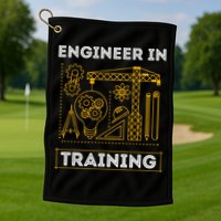 Engineer In Training Future Engineer Holding Engineering Golf Towel