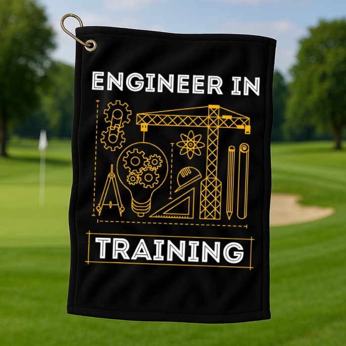 Engineer In Training Future Engineer Holding Engineering Golf Towel