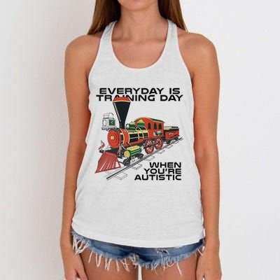 Everyday Is Training Day When You’Re Autistic Women's Knotted Racerback Tank