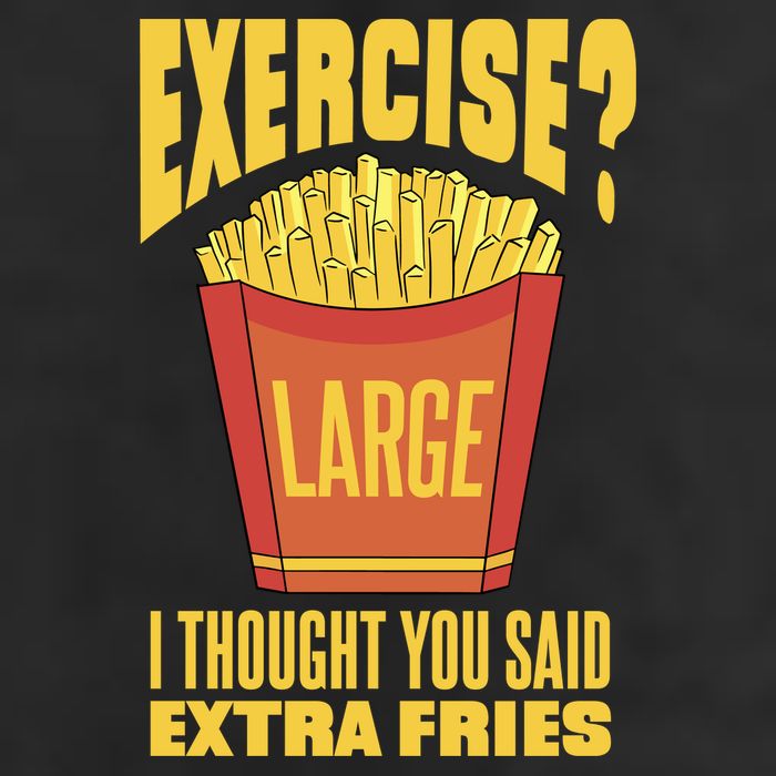 Exercise I Thought You Said Extra Fries Funny Fitness Adult Drive Performance Visor