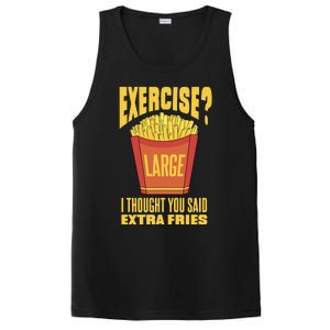 Exercise I Thought You Said Extra Fries Funny Fitness PosiCharge Competitor Tank