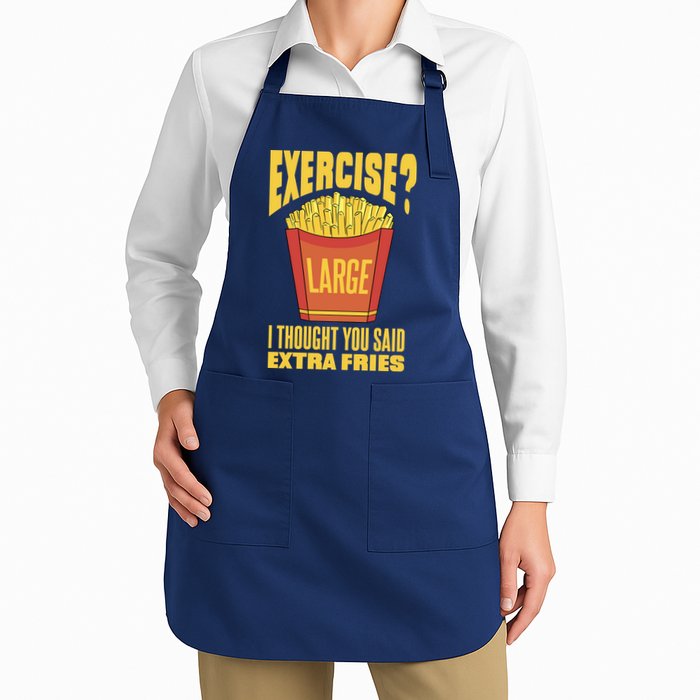 Exercise I Thought You Said Extra Fries Funny Fitness Apron