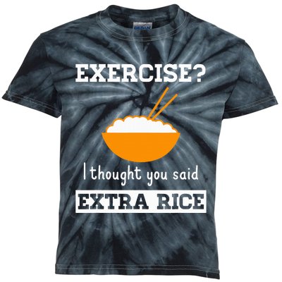 Exercise I Thought You Said Extra Rice Funny Asian Kids Tie-Dye T-Shirt