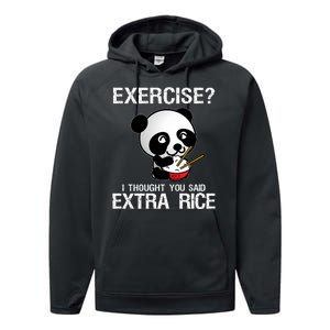 Exercise I Thought You Said Extra Rice Performance Fleece Hoodie