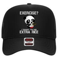 Exercise I Thought You Said Extra Rice High Crown Mesh Back Trucker Hat