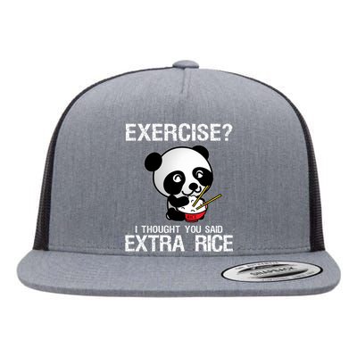 Exercise I Thought You Said Extra Rice Flat Bill Trucker Hat